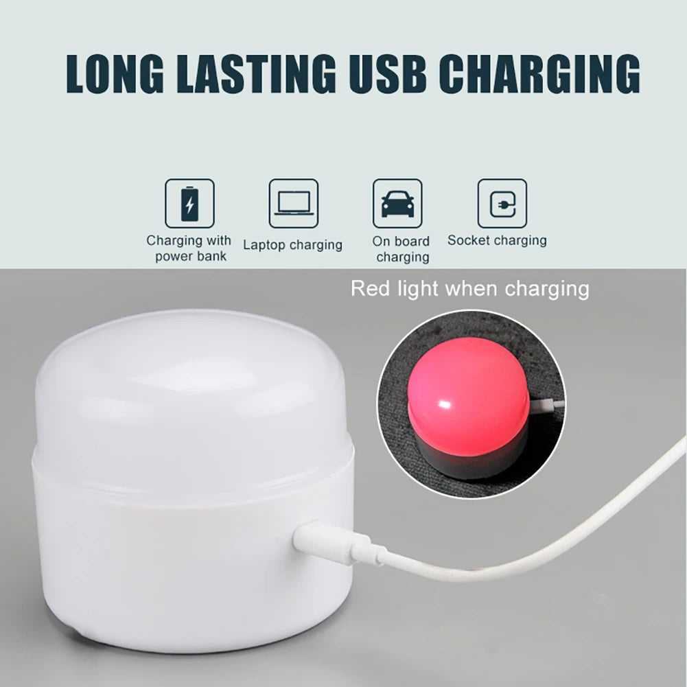 Led Emergency Camping Light 
Portable Tent Hanging Lamp
Rechargeable Night Light Lantern Adjustable for Hiking ,Fishing ,Outdoor
Charges w USB
