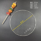 Stainless Steel 304 Food Grade 8-75CM 
Round BBQ Barbecue Grill Wire Grid Mesh Net