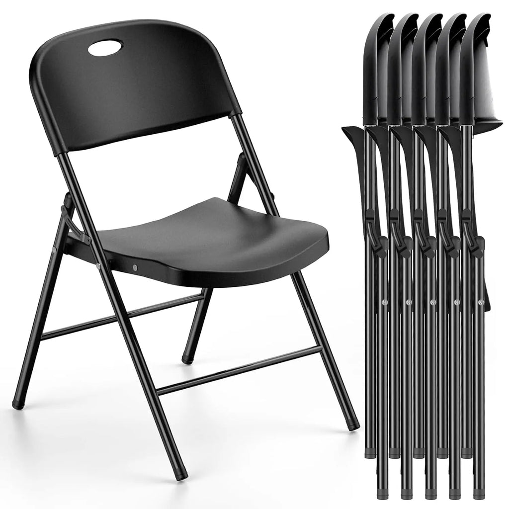 350 Weight Limit,  Heavy Duty, " Plastic " Folding Chair 
with Reinfoced Steel Frame for Indoor and Outdoor,