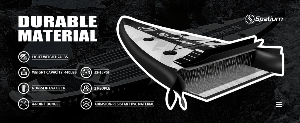 Spatium Inflatable Paddle Board Touring Portable Water Sports 
Air Inflatable Anti-Skid Surfing Board Equipped With Backpack