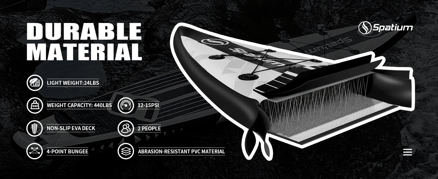 Spatium Inflatable Paddle Board Touring Portable Water Sports 
Air Inflatable Anti-Skid Surfing Board Equipped With Backpack