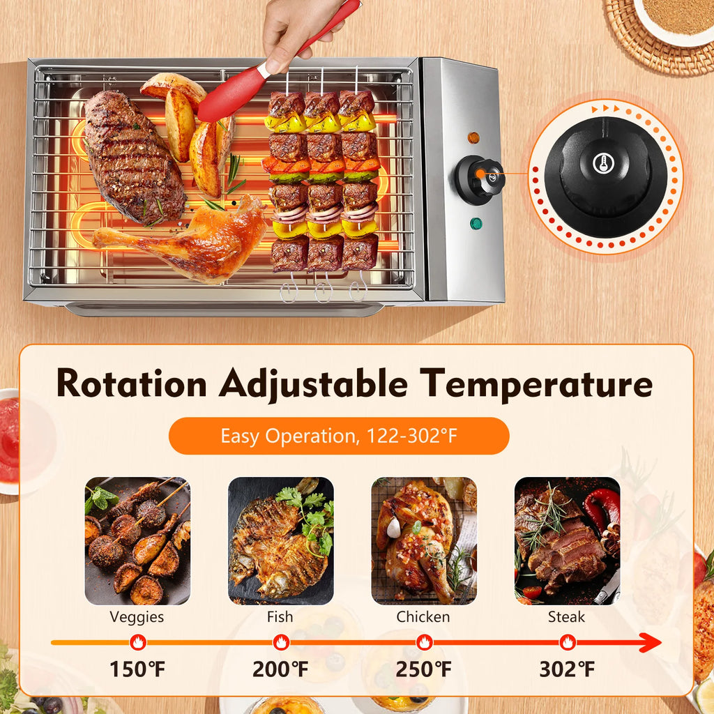 Family Smokeless Grill 1800W 110V 
Stainless Steel Electric 
Barbecue Oven Grill For Restaurant BBQ Equipment