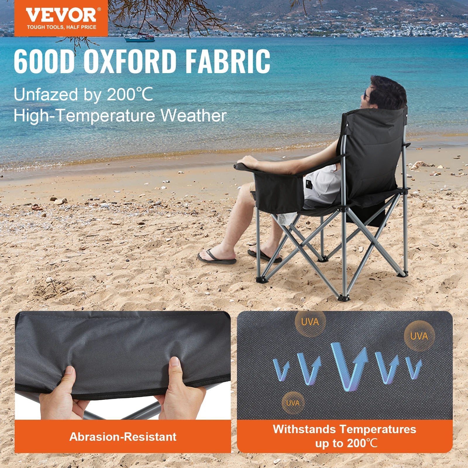 SucceBuy Outdoor Camping Chair 350lbs High Load Ultralight Folding Chair , for Beach , Hiking,  Picnic, Fishing