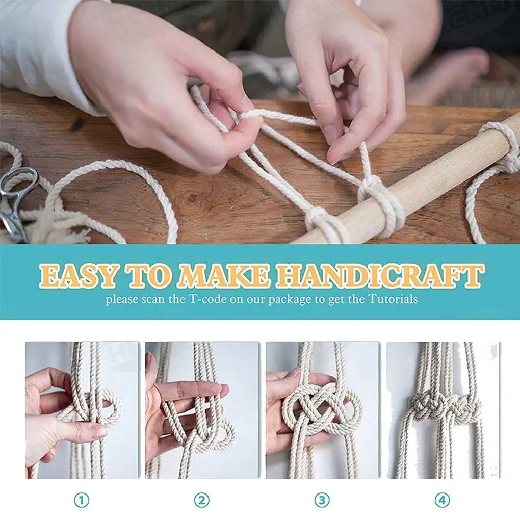 100m Cotton Rope Weaving Craft , 
Making String Cord ,Woven Thread Lanyard Crossed-stitch Accessory for 3mm