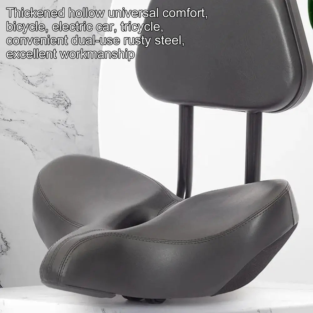 Bike Seat With Backrest .  Comfortable "Electric Scooter"  Saddle Bicycle Seat Cushion , Hollow Breathable for Road Tricycle
