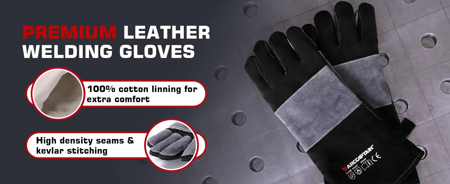 ARCCAPTAIN 16inch Welding Gloves Multifunctional 
Heat Resistant Mig/Stick/Tig Welder