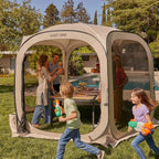 Portable 12x12 Outdoor Shade Room Tent 
with Carry Bag for Patio, Backyard, and Outdoor Activities, Beige