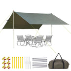 Waterproof Camping Tent Tarp Awning Sun Shelter Outdoor Hammock Tent Tarp Shelter for Beach Camping Hiking 13.1X9.2FT Tarp
