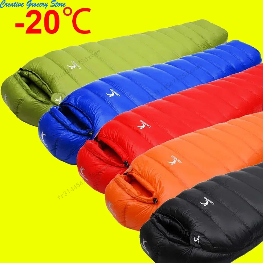 Outdoor Camping White Duck Down Sleeping Bag
Ultralight Winter Autumn Adult Sleeping Bag Suitable for Travel Hiking Camping