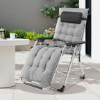 Zero Gravity Set of 2 Portable Recliners
Camping ,Patio , Outdoor Garden Lounge Chair with Cup Holder ,Trays & Adjustable Pillow