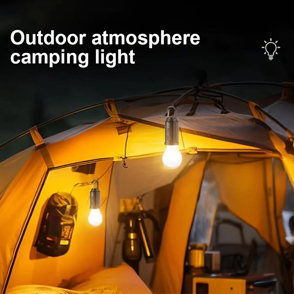 Solar Camping Light: Type-C, 3 Modes, 
Waterproof. Portable for Hiking & Emergencies.
