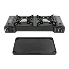 Butane Gas Camping Stove 
Dual Burner Portable Outdoor Grill for Picnic Hiking Trekkin