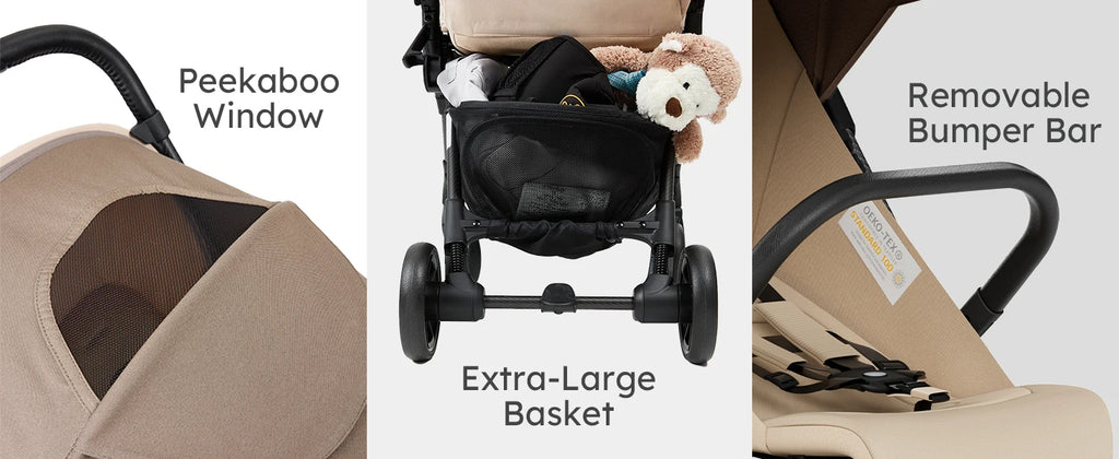 MAMAZING Ultra Air X Lightweight Travel Stroller
 9.9lbs Carbon Fiber with UPF50+
 Waterproof Fabric (BROWN)