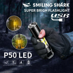 1pc Smiling Shark SD-5241 Camping Lantern, Mini Flashlight Type-C Charging&Long Lasting LED Tent Light Rechargeable for Camping