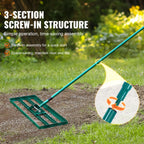 SucceBuy Lawn Leveling Rake 36inchx10inch 
Heavy-duty Lawn Leveler With 78inch Steel Extended Handle 
For Garden Golf Lawn Farm
