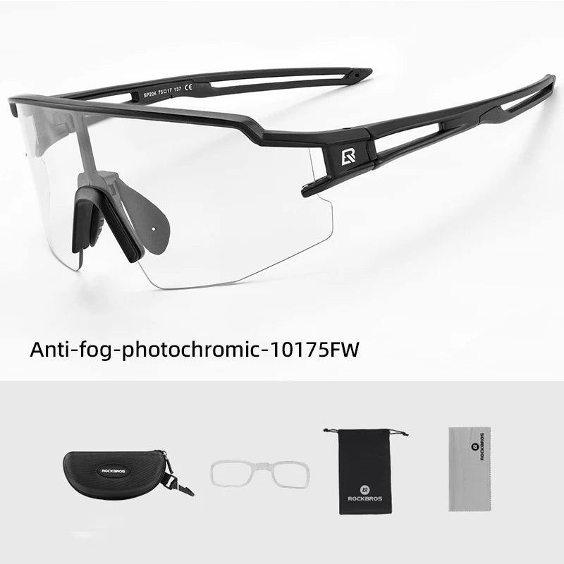 ROCKBROS Cycling Glasses Photo chromic Eye  Windproof Sport glasses