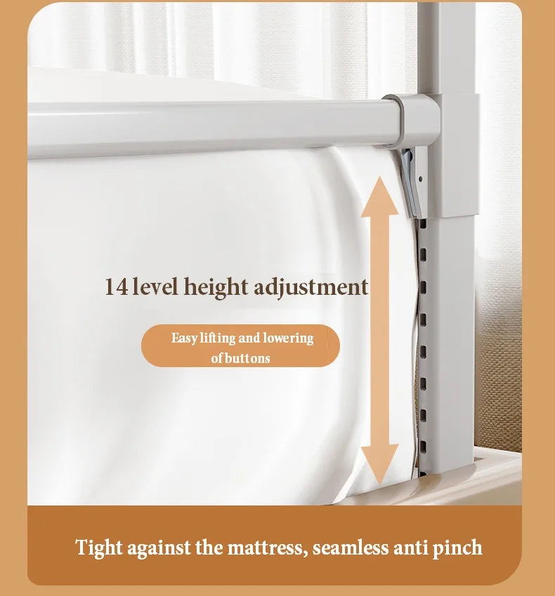 Baby Bed Guardrail Safety Barrier
Sleeping.   Prevent Falling for Babies Crib Toddler Side Protective