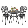 3 Piece Outdoor Bistro Table Set,
All Weather Cast Aluminum 
Patio Bistro Chairs Set of 2