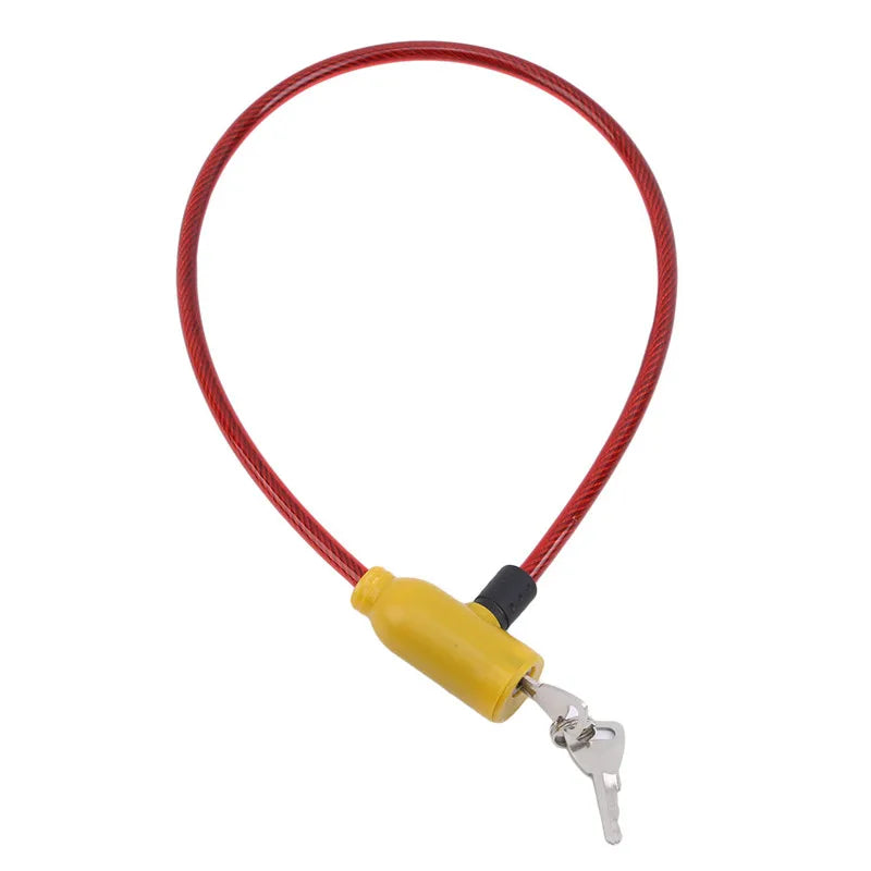 Bicycle Lock Exquisite Steel Cable. anti-theft With 2 Keys