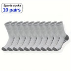 6/10/30Pairs of High-Quality Soft and Comfortable Men's Running , Basketball socks