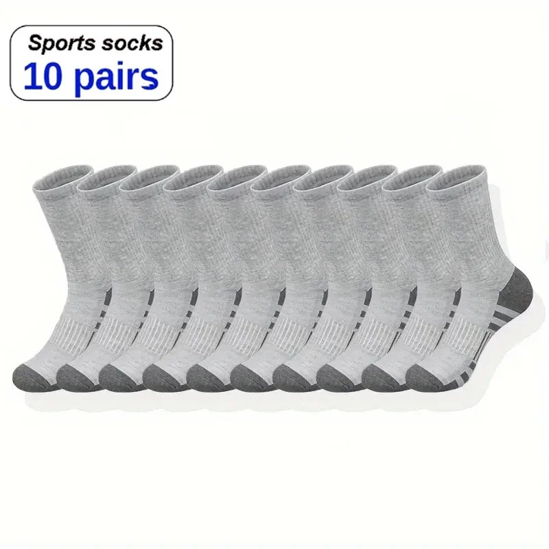 6/10/30Pairs of High-Quality Soft and Comfortable Men's Running , Basketball socks