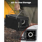 Upgraded Portable Wood Stove
for Camping and Outdoor Adventures:
 Compact Design with Large Firebox Enhanced High Airtightness