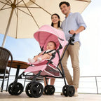 Umbrella Stroller, Lightweight Compact Foldable Baby Stroller 
for Travel, Easy One-Hand Fold, Multi-Position Canopy