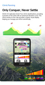 iGPSPORT Bicycle GPS Computer BiNavi Touchscreen
Map Navigation 35 Hours Battery Life  Waterproof Route Planning
