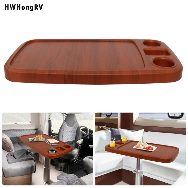 Removable Boat Table, 34X18 inch Rectangular Pontoon Marine,  
RV Top, Phone Holder,  ABS Waterproof and Anti-Aging