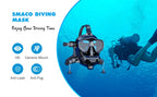 SMACO Full Face Scuba Diving Mask for Adults, Anti Fog Snorkeling Mask, Swimming Goggles, Snorkeling Gear, Freediving Snorkel