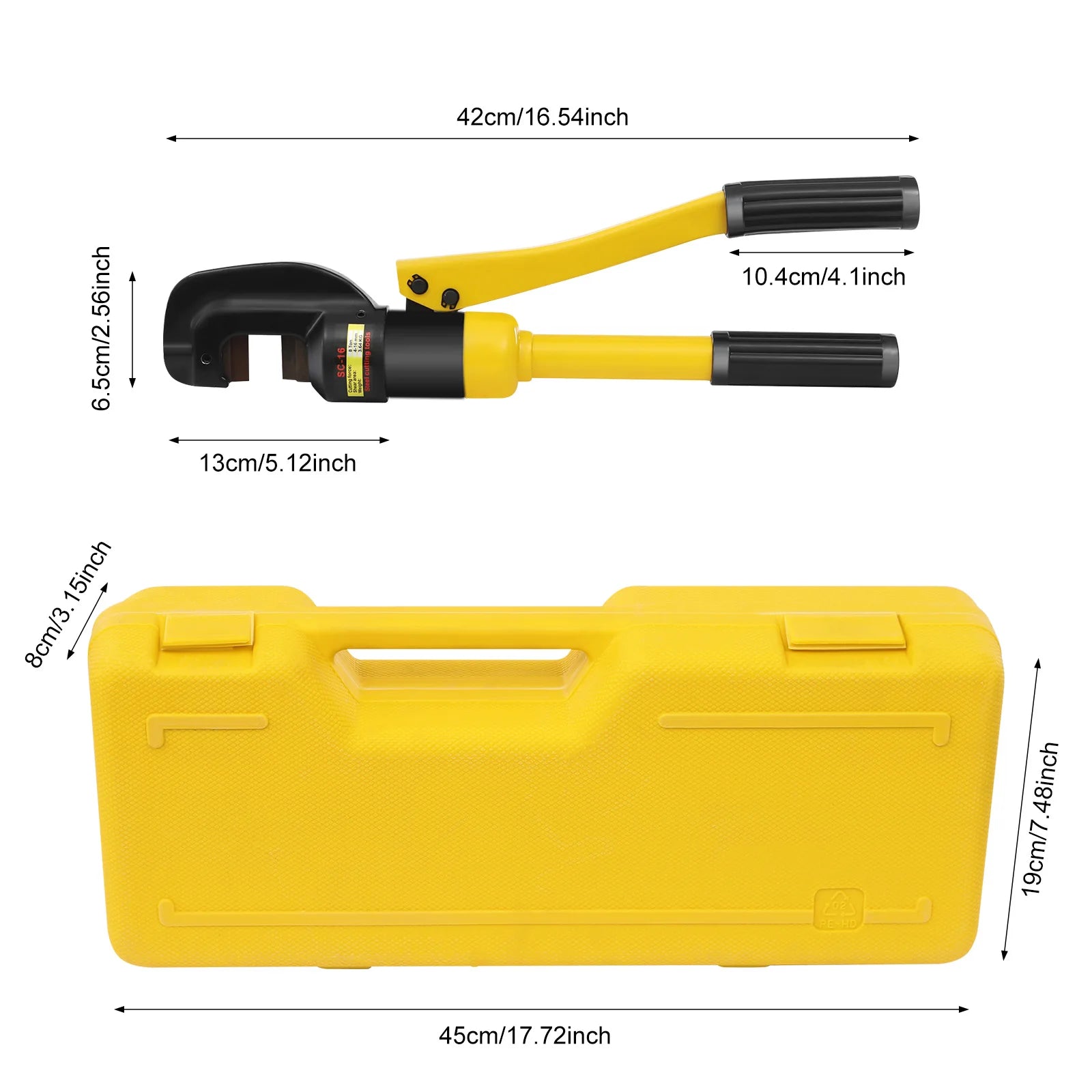 8 Ton Hydraulic Rebar, Steel  Cutter, 
Handheld Tool 16mm for Metal, Chain ,Steel