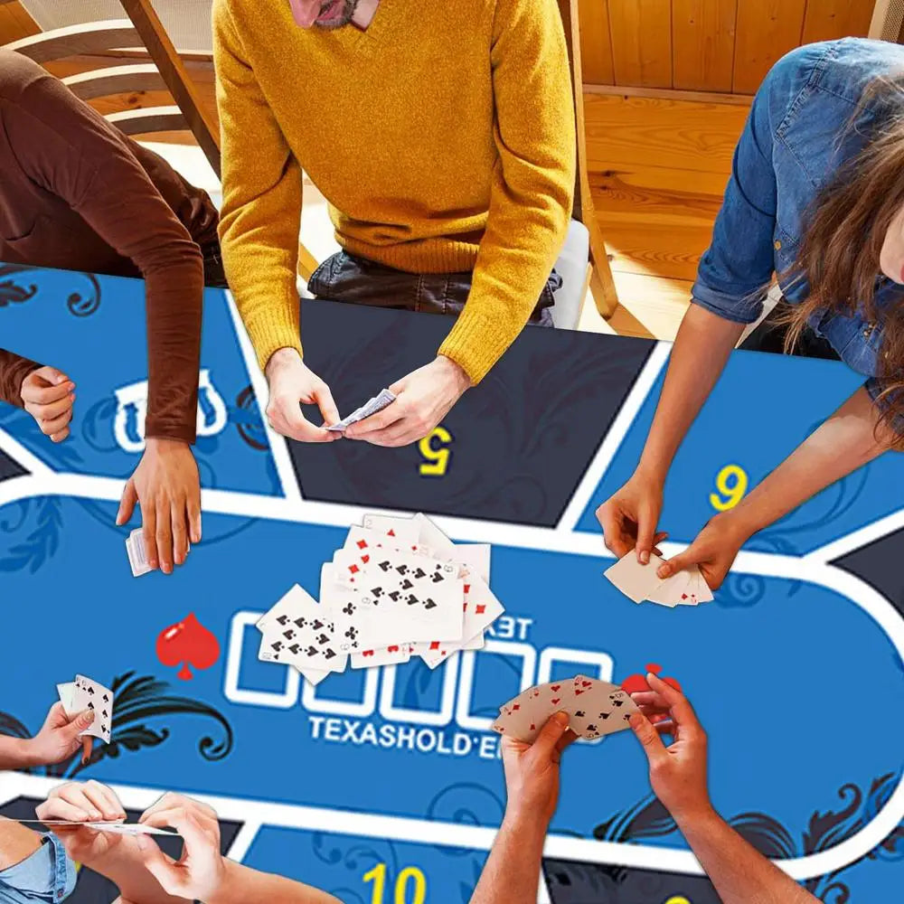 Poker Table Mat Rubber Game Mat Poker Layout Tablecloth Tabletop Holdem Mat For Home Entertainment Board Game Rooms Friend