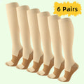 6 pairs copper fiber compression socks 
for men and women for;
 running ,and traveling for nurses and pregnant women mid-calf design