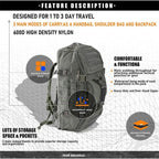 40L 60L 80L Waterproof Travel Bags Large Capacity  Men Duffel Bag