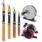 Ice Fishing Rod With Reel Mini Telescopic
60 80 100CM Carbon. for  River ,Shrimp , Carp Fishing Pole