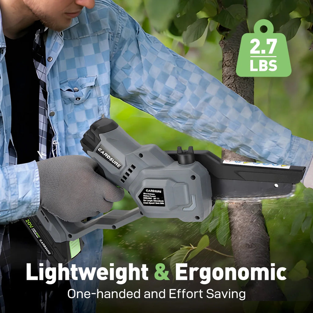 6-Inch Mini Chainsaw Powerful 
Cordless ---Rechargeable,,    Handheld Small Electric Saw 
Pruning Garden Tool ,  Tree Wood Cutting Power Tool