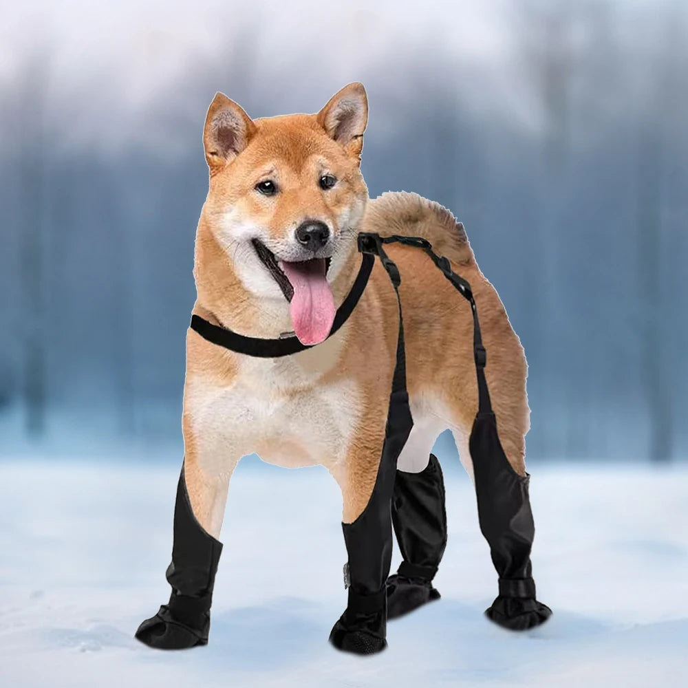 Outdoor Walking Dog Boot Leggings for Small Medium Large Dogs 

Suspender Boots Waterproof Snowy Dog Paw Protects Boot Covers