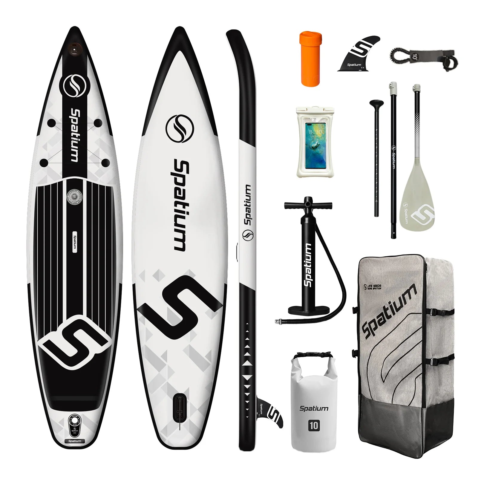 Spatium Inflatable Paddle Board Touring Portable Water Sports 
Air Inflatable Anti-Skid Surfing Board Equipped With Backpack