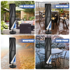 Parasol Cover Waterproof 210D Garden Umbrella Cover with Zip Fit for Outdoor Garden Parasol Multipurpose Rain Umbrella Covers