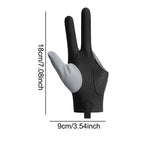 Open Finger Billiard Pool Gloves Breathable Snooker Glove Non Slip Left Hand 3 Finger Glove Training Shooters Gloves Accessories