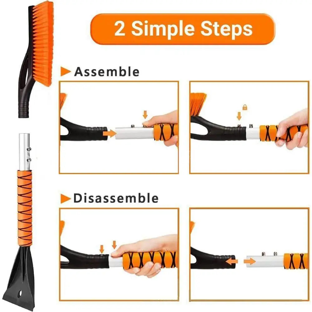 Ice Scrapers For Car Windshield Aluminum 
Detachable Snow Brush Heavy Duty Snow Scraper Ergonomic Car Accessories