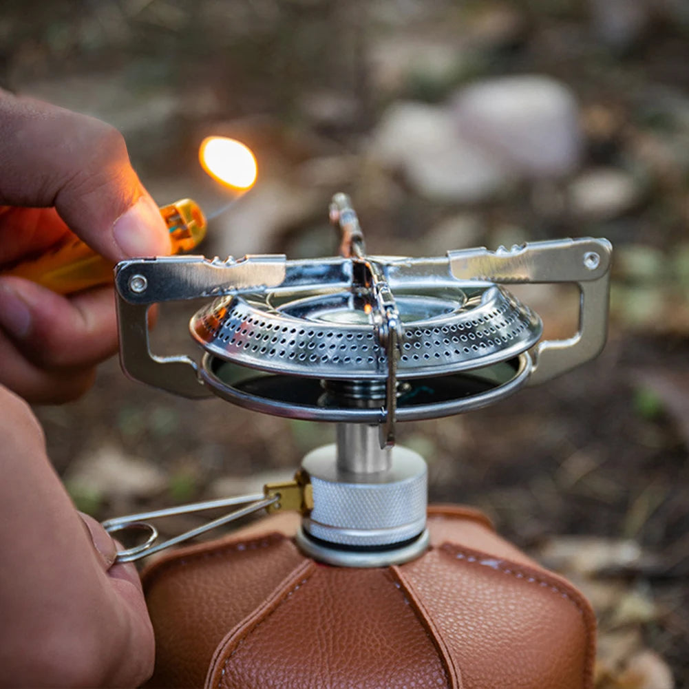 Portable Outdoor Camping Gas Stove 
with Adjustable Flame
 Small Lightweight Stove with Storage Bag for Hiking and Climbing