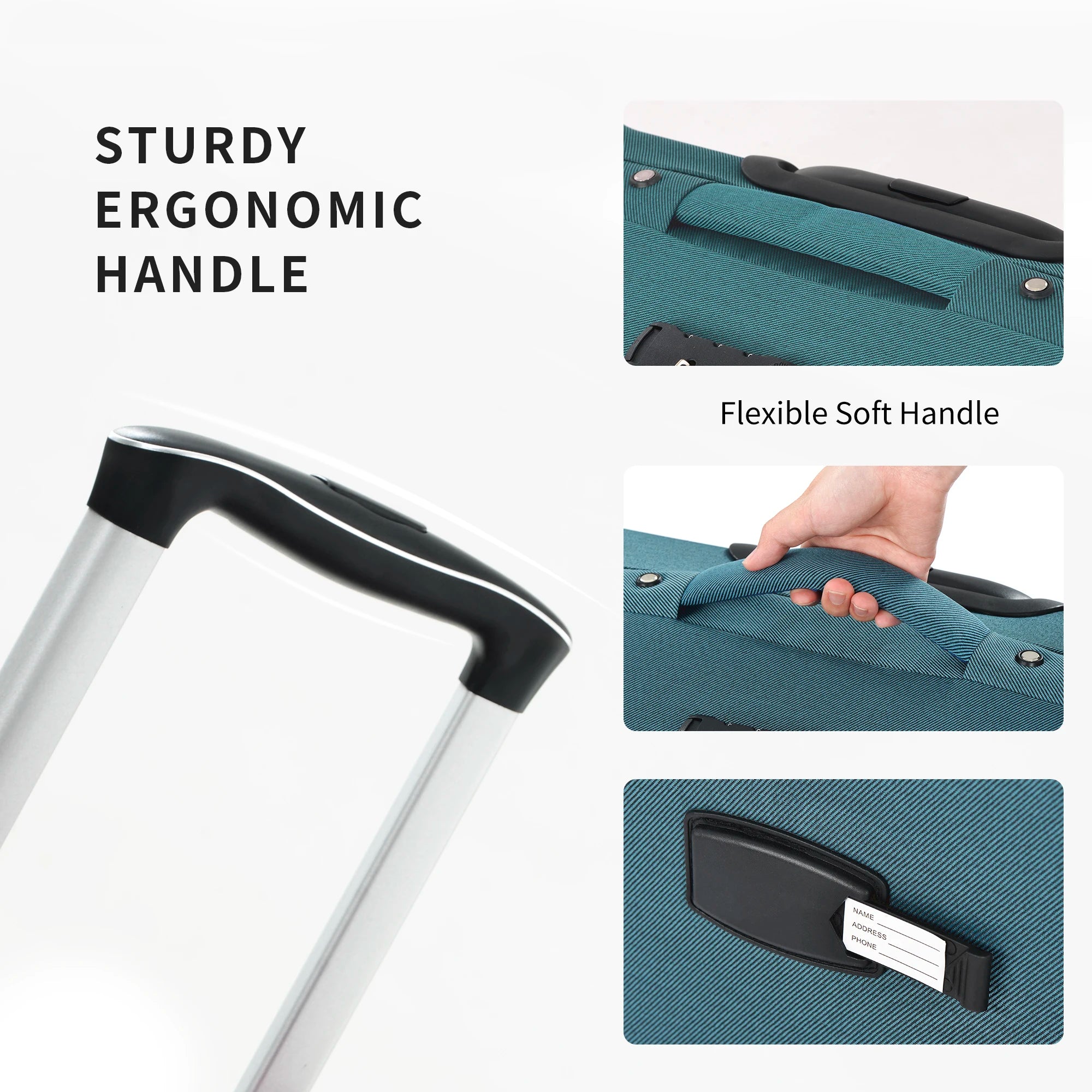 Softside Luggage,  Expandable,  3 Piece Set, Suitcase ..  
Upright Spinner Softshell Lightweight for Travel