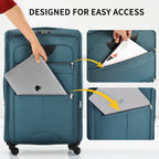 Softside Luggage,  Expandable,  3 Piece Set, Suitcase ..  
Upright Spinner Softshell Lightweight for Travel