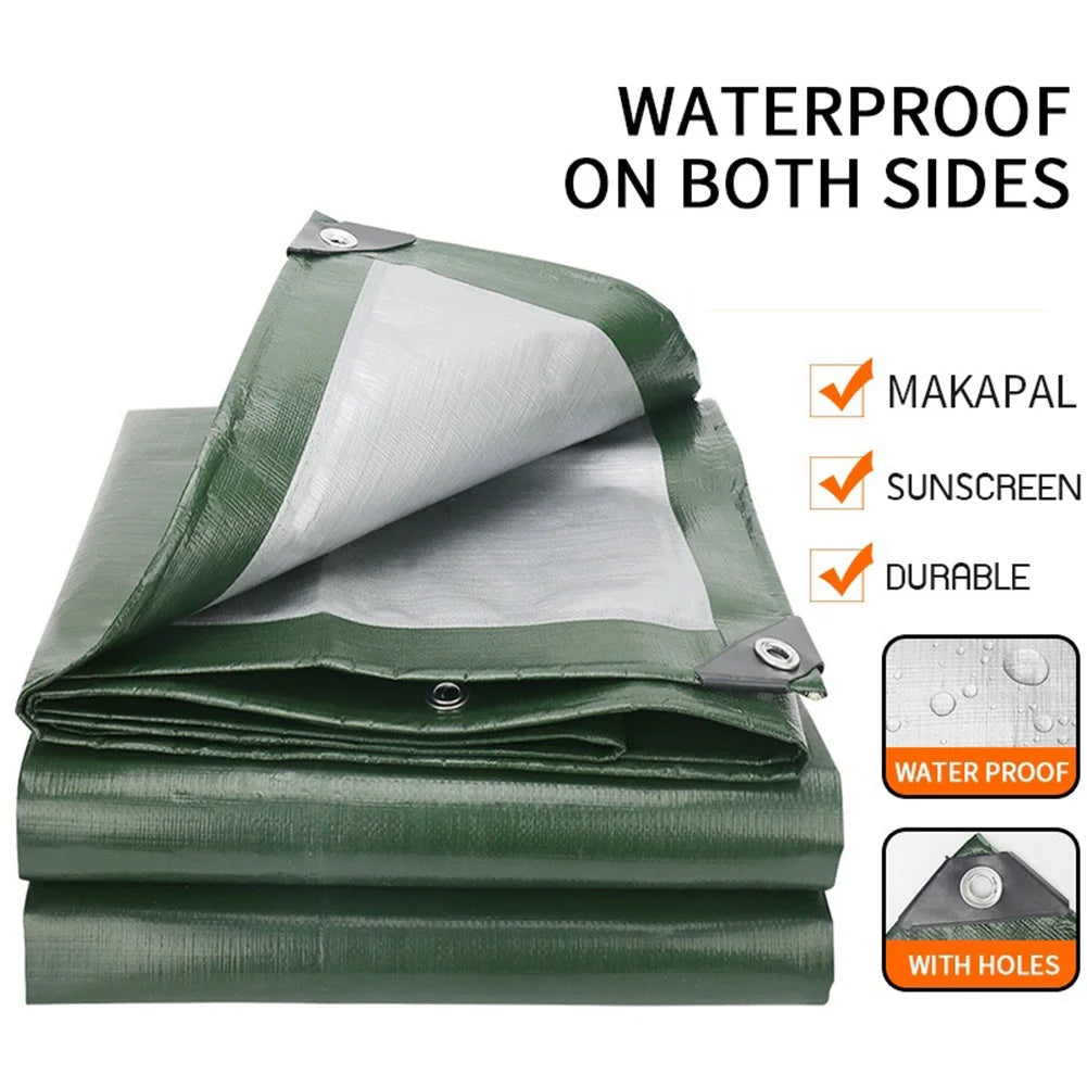 Multi Purpose Tarp Cover Waterproof Tarpaulin Sunscreen Multipurpose Protective Cover 6x10/10x13/13x16 Feet Heavy Duty Tarp