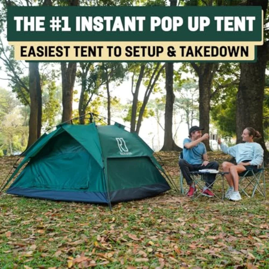 3 Second Tent - 3 Sec Instant Pop Up - Easy and Quick Setup 
for Camping - 1 Person Setup Waterproof Double Layer