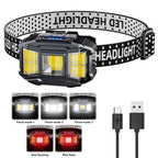 LED Strong Headlight,  Motion Sensor, Induction Headlamp 
owerful for Outdoor Night Fishing