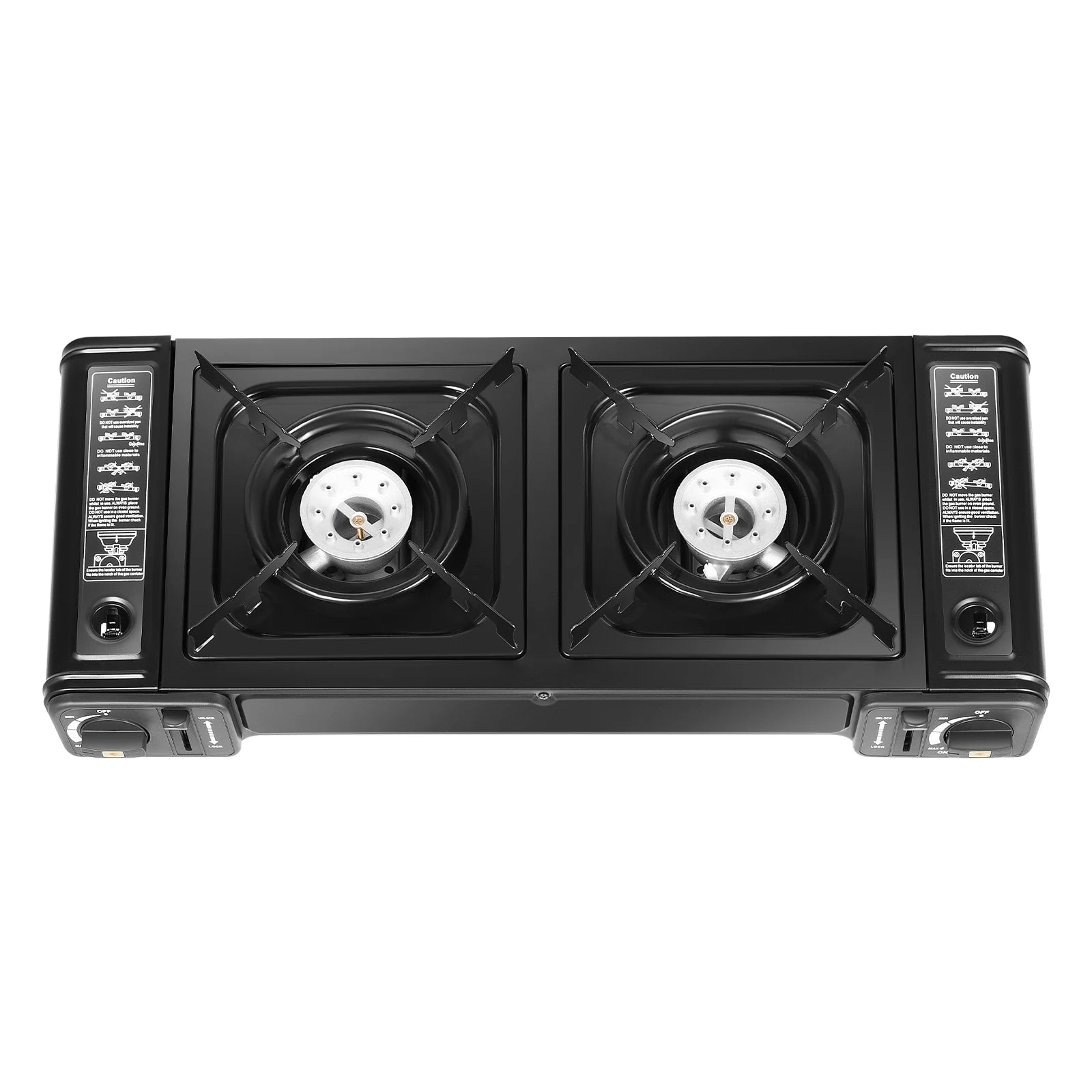 Butane Gas Camping Stove 
Dual Burner Portable Outdoor Grill for Picnic Hiking Trekkin