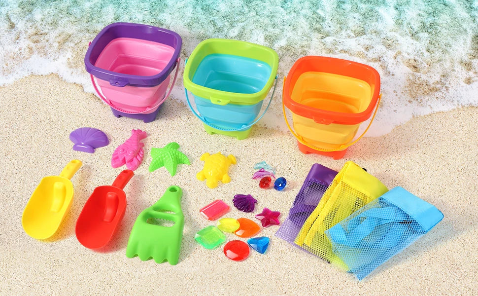35pcs Beach Toys Summer Outdoor Games 
Sand Play Plastic Bucket,   Watering Bottle,   Shovels Kids Beach Water Game Toys gifts