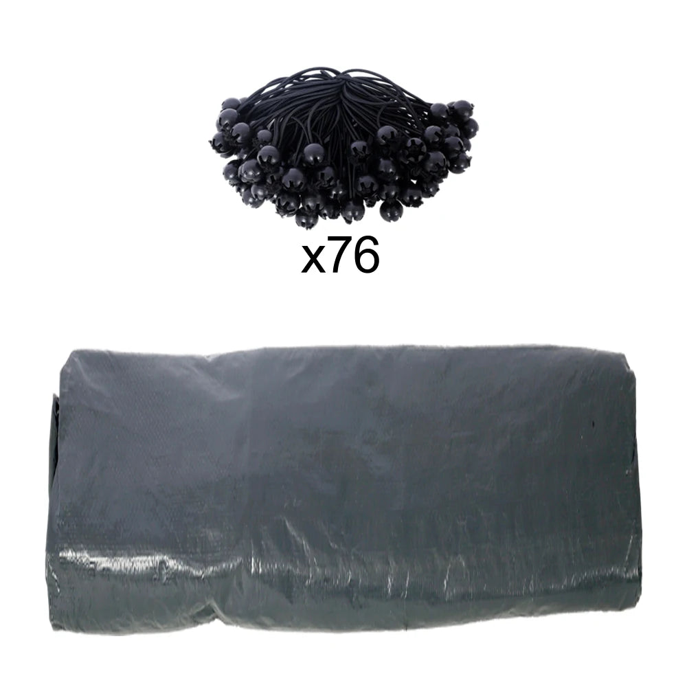 12x20ft Carport Replacement Canopy Cover, Protected Tarp with 76 Elastic Buckles Suit for Garage Shelter, Frame is Not Included